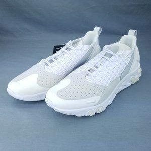 Nike React Sertu Men's Lifestyle Shoes White Suede Woven AT5301 100 (No Box Top)